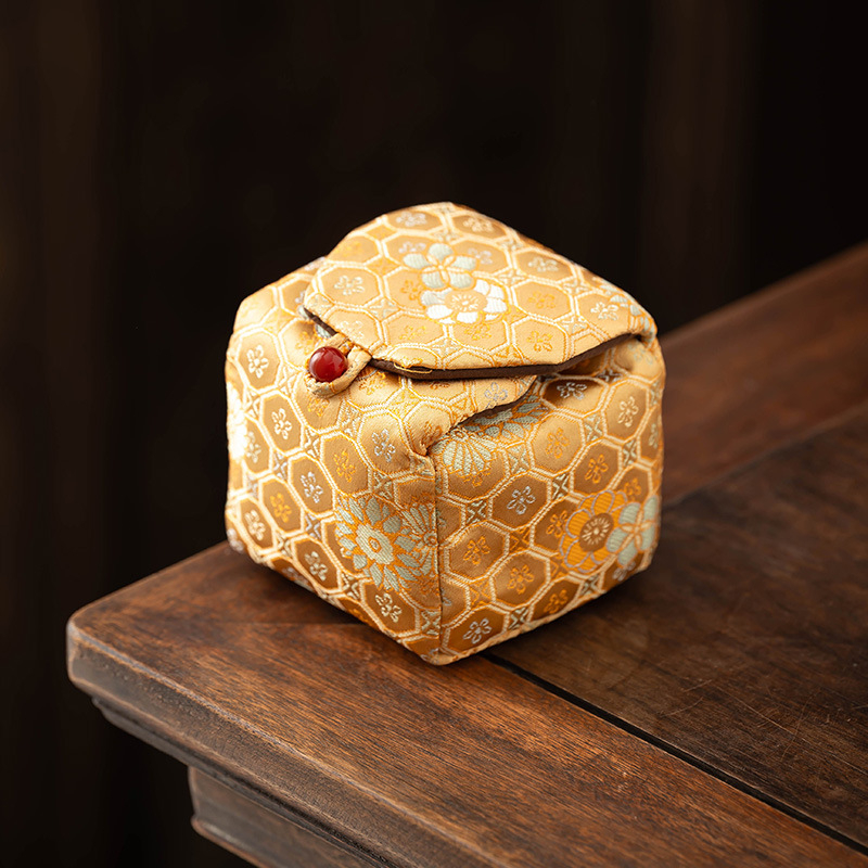 „Xiangyun“ siūlų arbatos puodelių laikymo maišelis, nešiojamas arbatos puodelių laikymo maišelis, „Kung Fu“ kelioninis audinys