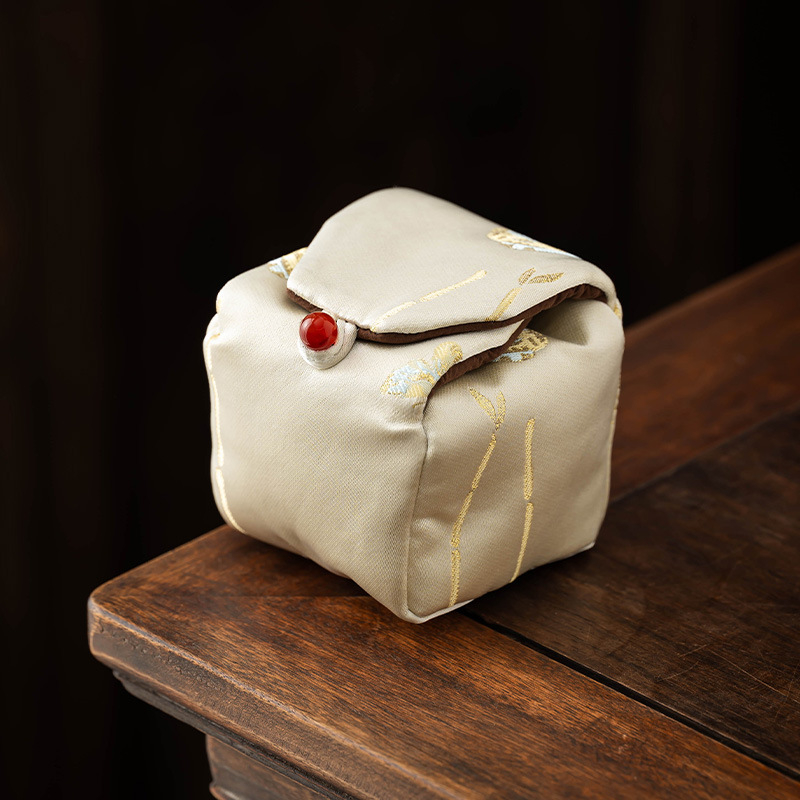 „Xiangyun“ siūlų arbatos puodelių laikymo maišelis, nešiojamas arbatos puodelių laikymo maišelis, „Kung Fu“ kelioninis audinys