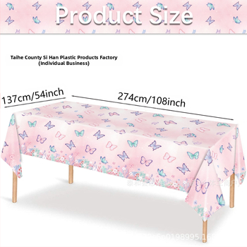 2025. aasta uus roosa liblikateemaline peolaudlina ühekordselt kasutatav sünnipäevalaudlina peokaunistuseks