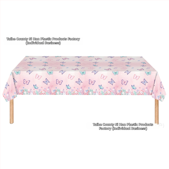 2025. aasta uus roosa liblikateemaline peolaudlina ühekordselt kasutatav sünnipäevalaudlina peokaunistuseks