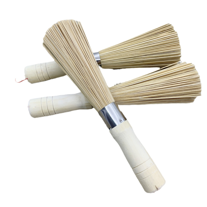 Természetes bambuszkefe, edénykefe, edénykefe, bambusz edénykefe, konyhai kefe, edénykefe, tál, háztartási tisztítókefe, bambusz szakácsseprű