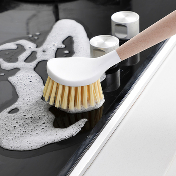 Ξύλινη βούρτσα πλύσης κατσαρόλας με μακριά λαβή που δεν λυγίζει για να καθαρίσει βούρτσα κατσαρόλας οικιακή κουζίνα αντικολλητική βούρτσα πλύσης κατσαρόλας τεχνούργημα πλύσης κατσαρόλας