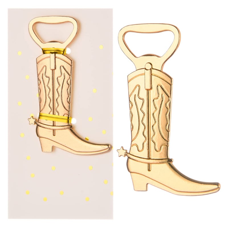 Deschizător de sticle de bere auriu pentru pantofi europeni, deschidere de sticle, nuntă, ceremonie, petrecere, cadou mic, aliaj, cizme de cowboy