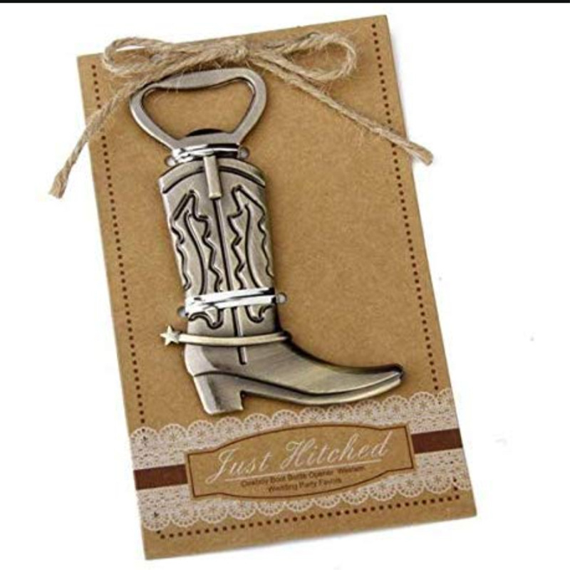Deschizător de sticle de bere auriu pentru pantofi europeni, deschidere de sticle, nuntă, ceremonie, petrecere, cadou mic, aliaj, cizme de cowboy