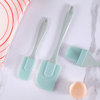Silikoninis grandiklis kremui, mažas aliejaus teptukas, „pasidaryk pats“ kepimo grandiklis, 3 dalių rinkinys, buitinis silikoninis kremo grandiklis kepimo įrankis