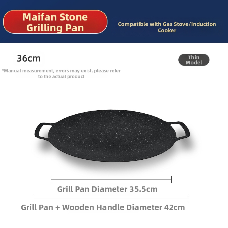 Küpsetusplaat välistingimustes kasutatav ümmargune Maifan kivi mittenakkuva telkimispapp-tüüpi küpsetusplaat kaubanduslikuks grillitud kalaks majapidamises Korea grill-grill
