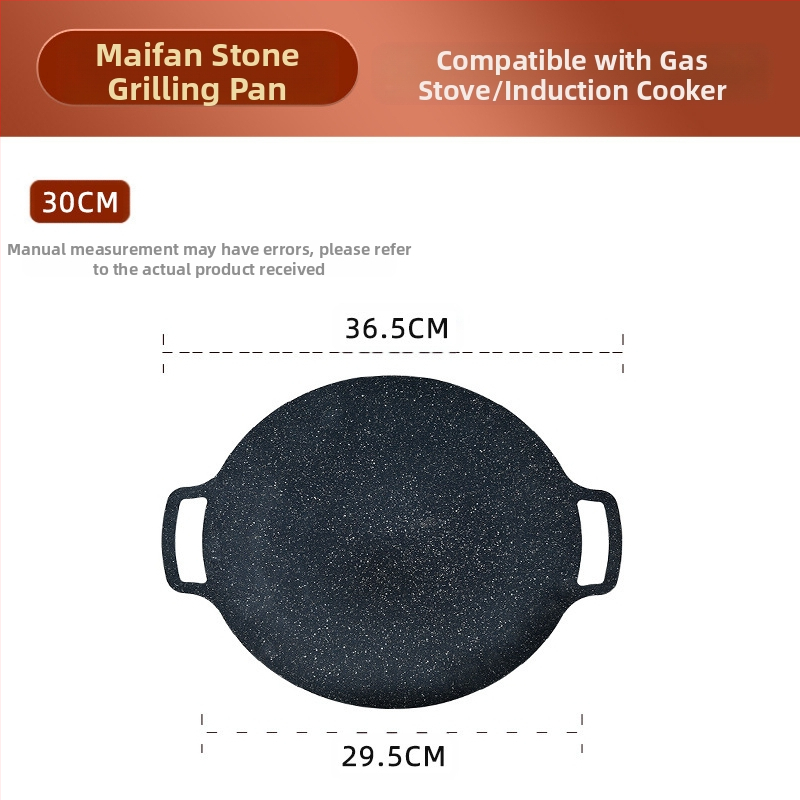 Küpsetusplaat välistingimustes kasutatav ümmargune Maifan kivi mittenakkuva telkimispapp-tüüpi küpsetusplaat kaubanduslikuks grillitud kalaks majapidamises Korea grill-grill