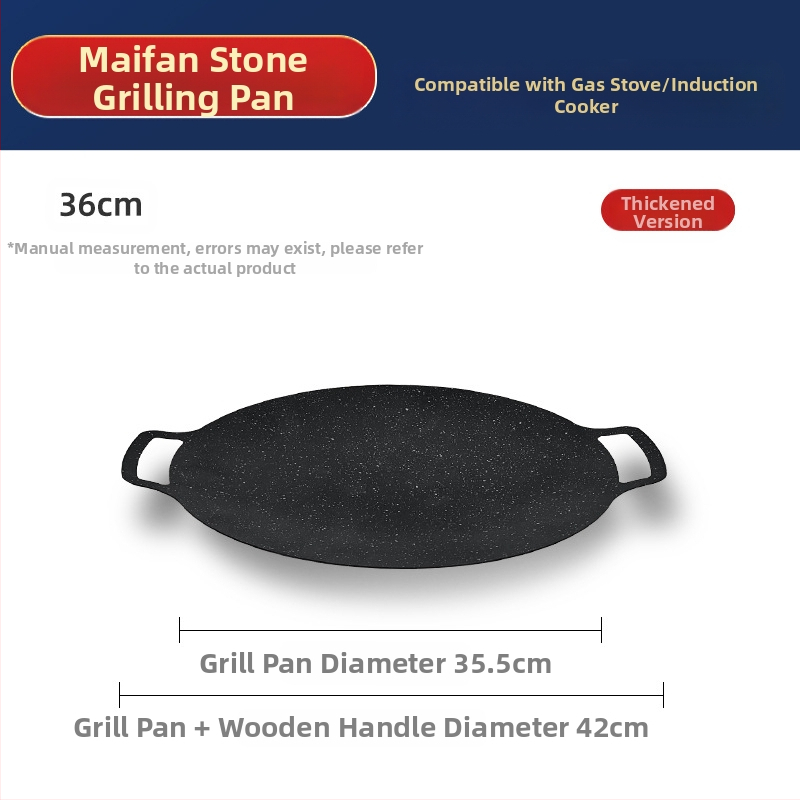 Küpsetusplaat välistingimustes kasutatav ümmargune Maifan kivi mittenakkuva telkimispapp-tüüpi küpsetusplaat kaubanduslikuks grillitud kalaks majapidamises Korea grill-grill
