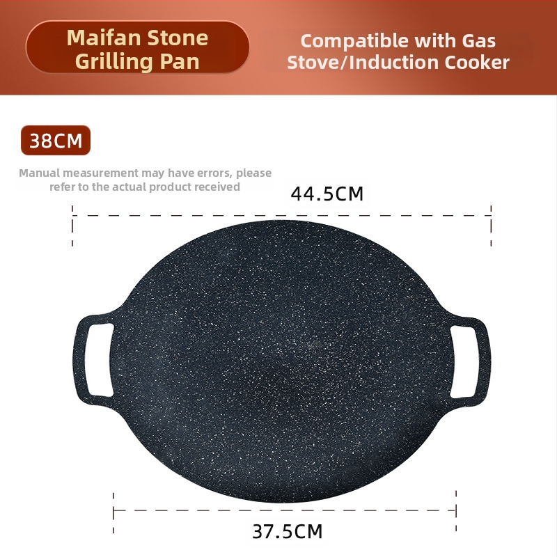 Küpsetusplaat välistingimustes kasutatav ümmargune Maifan kivi mittenakkuva telkimispapp-tüüpi küpsetusplaat kaubanduslikuks grillitud kalaks majapidamises Korea grill-grill