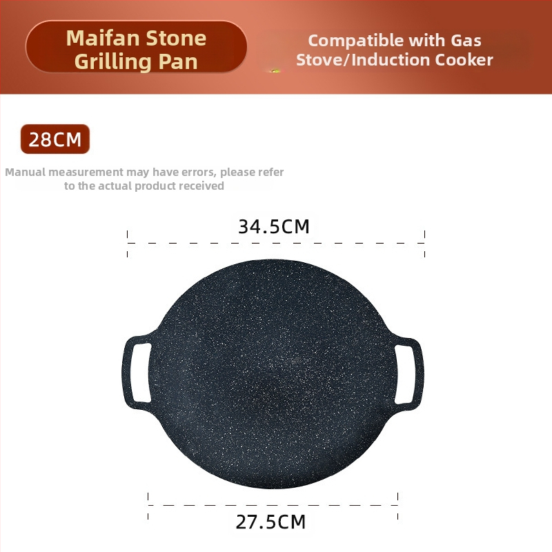 Küpsetusplaat välistingimustes kasutatav ümmargune Maifan kivi mittenakkuva telkimispapp-tüüpi küpsetusplaat kaubanduslikuks grillitud kalaks majapidamises Korea grill-grill