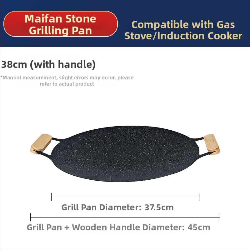 Küpsetusplaat välistingimustes kasutatav ümmargune Maifan kivi mittenakkuva telkimispapp-tüüpi küpsetusplaat kaubanduslikuks grillitud kalaks majapidamises Korea grill-grill