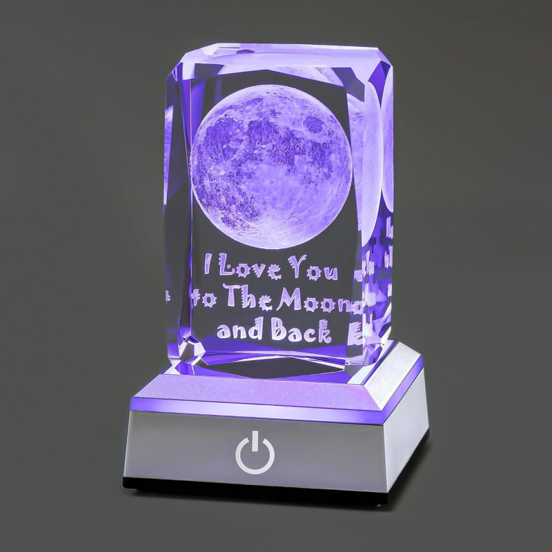 Kristāla kuba rožu zieds Amazon pārrobežu Aliexpress 3D vairumtirdzniecības krāsaina gaismas bāzes kristāla lampa kristāla akmens