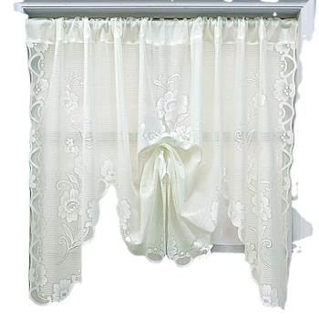 Maža šviežių nėrinių pakėlimo užuolaida, romėniška pakėlimo marlės užuolaida, įlankos langas, virtuvės pertvaros durys, tiesioginis pristatymas vaikų kambariui