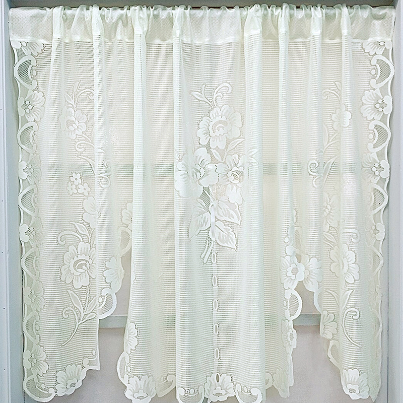 Maža šviežių nėrinių pakėlimo užuolaida, romėniška pakėlimo marlės užuolaida, įlankos langas, virtuvės pertvaros durys, tiesioginis pristatymas vaikų kambariui