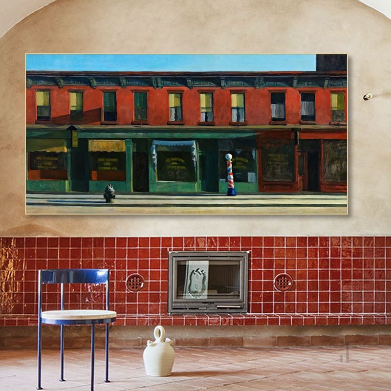 Edward Hope`i Ööreisija Dekoratiivmaal Baari taust Seinale riputatav maal Nighthawk Art Õlimaal Elutoa Vintage Murals