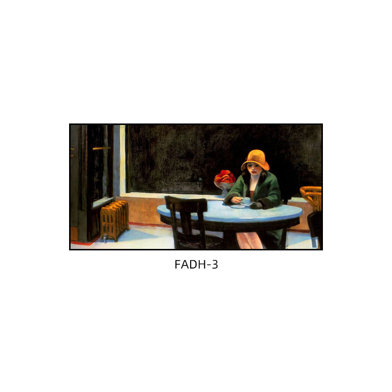 Edward Hope`i Ööreisija Dekoratiivmaal Baari taust Seinale riputatav maal Nighthawk Art Õlimaal Elutoa Vintage Murals