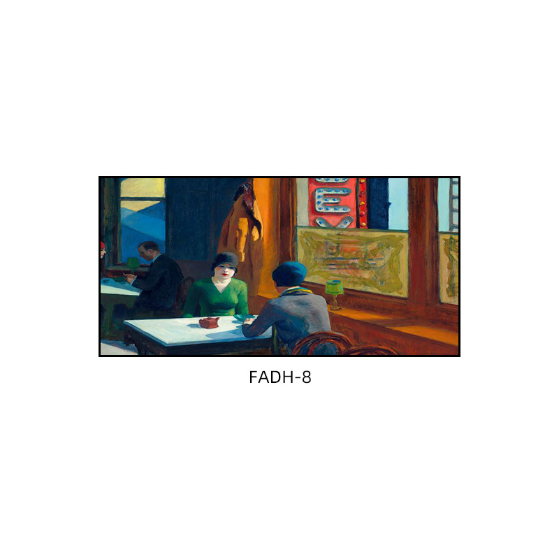 Edward Hope`i Ööreisija Dekoratiivmaal Baari taust Seinale riputatav maal Nighthawk Art Õlimaal Elutoa Vintage Murals