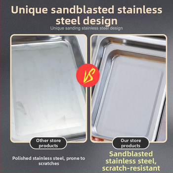 304 nerūdijančio plieno grotelių tinklelio sustorinta kepimo skarda kvadratinė lėkštė pyrago kepimo skarda lauko buitinė komercinė kepta žuvies lėkštė