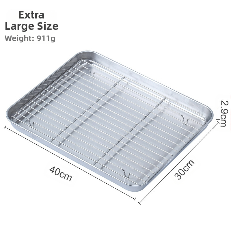304 nerūdijančio plieno grotelių tinklelio sustorinta kepimo skarda kvadratinė lėkštė pyrago kepimo skarda lauko buitinė komercinė kepta žuvies lėkštė