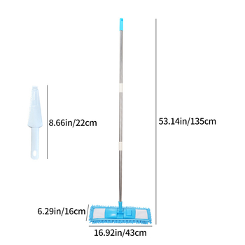 Διασυνοριακή σφουγγαρίστρα temu Lazy Flat Mop Μεγάλη, Μεταβλητή, Υγρή και Ξηρή Σφουγγαρίστρα Chenille με Ράβδο Στεγανοποίησης Διπλής Χρήσης