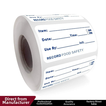 Nauja 2,5 * 5,0 cm datos maisto lipnios ritinėlio lipduko etiketė 500 pastų/ritinėlis