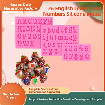 26 angliškos didžiosios ir mažosios raidės bei skaičiai. Silikoninė formelė. „Pasidaryk pats“ fondanto torto šokolado dekoravimo kepimo forma.