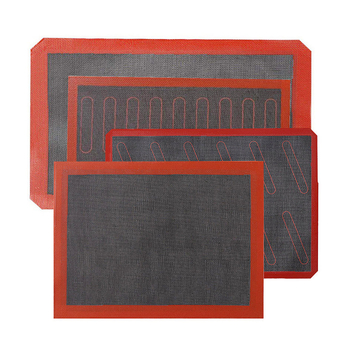 Gamintojo tiekiamas iškirptas tinklelio silikoninis kilimėlis duonos kepimui, nelimpantis stiklo pluošto iškirptas kepimo skardos kilimėlis, kvėpuojantis silikoninis kepimo kilimėlis