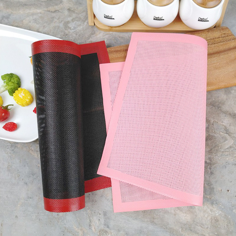 Gamintojo tiekiamas iškirptas tinklelio silikoninis kilimėlis duonos kepimui, nelimpantis stiklo pluošto iškirptas kepimo skardos kilimėlis, kvėpuojantis silikoninis kepimo kilimėlis