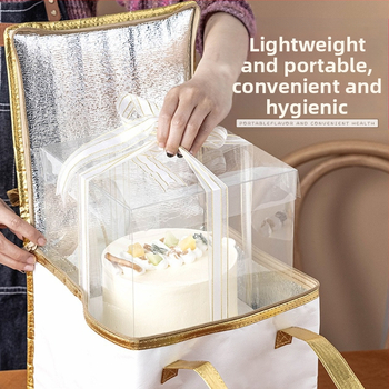 Τσάντα μόνωσης κέικ, ειδική τσάντα ψύξης για πακέτο, τσάντα χειρός, τσάντα παράδοσης από παχύρρευστο μη υφασμένο αλουμινόχαρτο, μικρή και μεγάλη συσκευασία