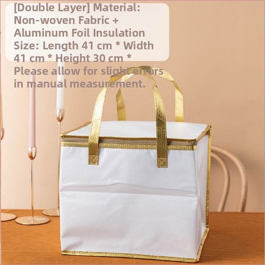 Τσάντα μόνωσης κέικ, ειδική τσάντα ψύξης για πακέτο, τσάντα χειρός, τσάντα παράδοσης από παχύρρευστο μη υφασμένο αλουμινόχαρτο, μικρή και μεγάλη συσκευασία