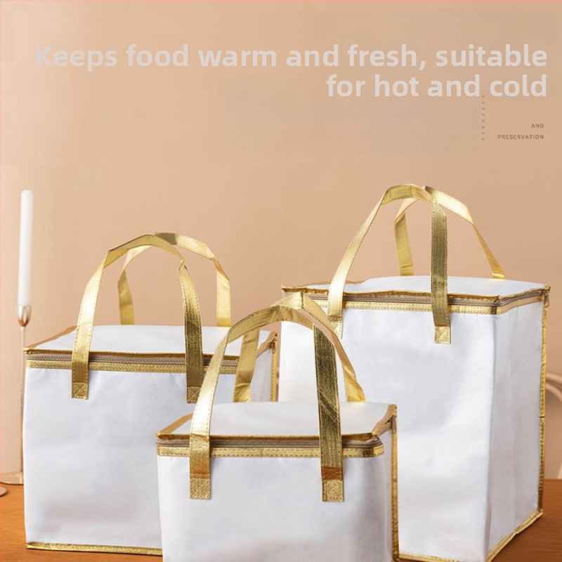 Изолационна торбичка за торта, специална хладилна торбичка за вкъщи, чанта, удебелена нетъкана торбичка за доставка от алуминиево фолио, малки и големи опаковки