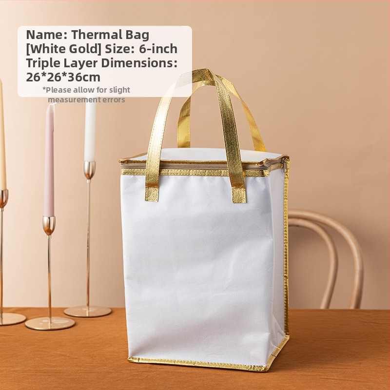 Τσάντα μόνωσης κέικ, ειδική τσάντα ψύξης για πακέτο, τσάντα χειρός, τσάντα παράδοσης από παχύρρευστο μη υφασμένο αλουμινόχαρτο, μικρή και μεγάλη συσκευασία