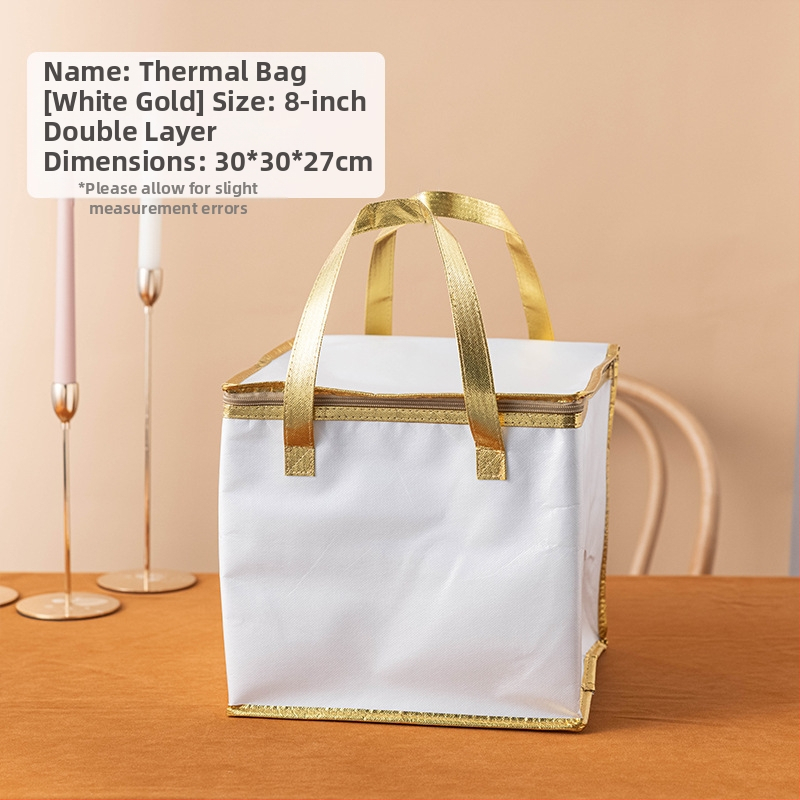 Τσάντα μόνωσης κέικ, ειδική τσάντα ψύξης για πακέτο, τσάντα χειρός, τσάντα παράδοσης από παχύρρευστο μη υφασμένο αλουμινόχαρτο, μικρή και μεγάλη συσκευασία