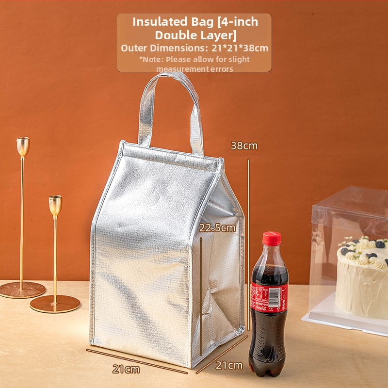 Τσάντα μόνωσης κέικ, ειδική τσάντα ψύξης για πακέτο, τσάντα χειρός, τσάντα παράδοσης από παχύρρευστο μη υφασμένο αλουμινόχαρτο, μικρή και μεγάλη συσκευασία
