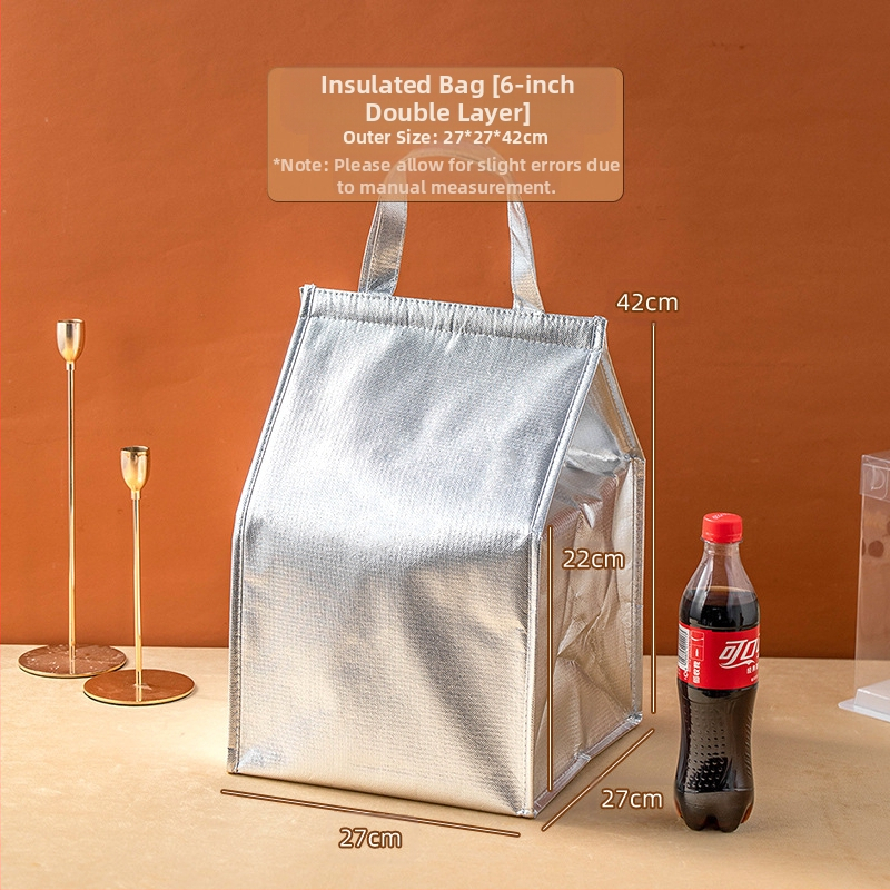 Τσάντα μόνωσης κέικ, ειδική τσάντα ψύξης για πακέτο, τσάντα χειρός, τσάντα παράδοσης από παχύρρευστο μη υφασμένο αλουμινόχαρτο, μικρή και μεγάλη συσκευασία