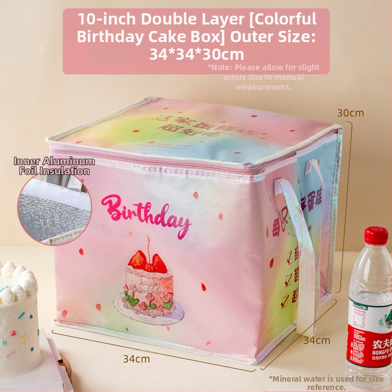 Τσάντα μόνωσης κέικ, ειδική τσάντα ψύξης για πακέτο, τσάντα χειρός, τσάντα παράδοσης από παχύρρευστο μη υφασμένο αλουμινόχαρτο, μικρή και μεγάλη συσκευασία