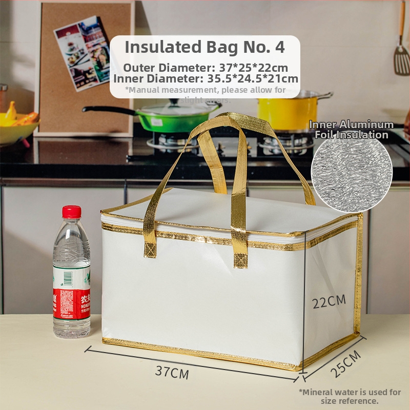 Τσάντα μόνωσης κέικ, ειδική τσάντα ψύξης για πακέτο, τσάντα χειρός, τσάντα παράδοσης από παχύρρευστο μη υφασμένο αλουμινόχαρτο, μικρή και μεγάλη συσκευασία