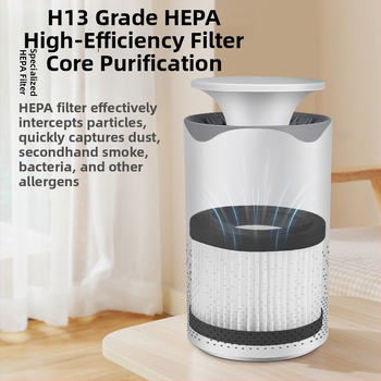 Uus kodumajapidamises kasutatav kahe-ühes õhupuhasti siseruumides kasutamiseks lisaks formaldehüüdi ja suitsu piiriülesele laualambi puhastajale