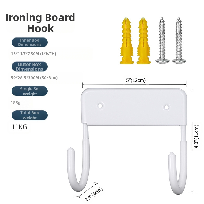 Senyu Кука за гладене, кука за съхранение на ютия, закачалка за дъска за гладене, стабилна ютия, кука за чиния, Amazon Spot