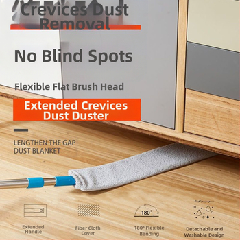 Lovos dugno valymo artefaktas buitinis dulkių šluostė tarpų valymas naujas teleskopinis strypas itin plonas šluostė elektrostatinis nusodintuvas