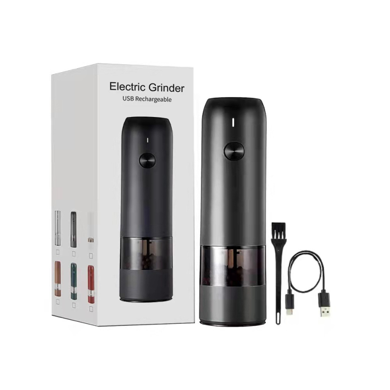 „Baizhe Spot Kitchen“ elektrinis juodųjų pipirų malūnėlis, įkraunamas pipirų ir jūros druskos malūnėlis, daugiafunkcis prieskonių malūnėlis