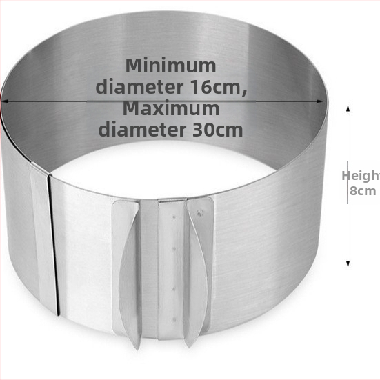 Határokon átnyúló rozsdamentes acél mousse kör sajtos lasagne forma teleszkópos kerek torta kör torta forma sütőeszköz