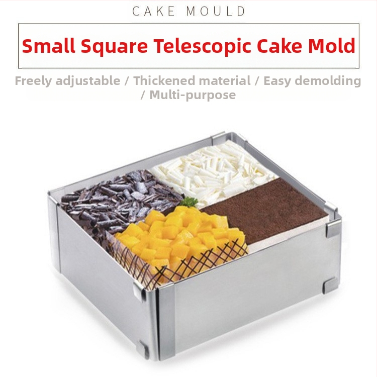 Határokon átnyúló rozsdamentes acél mousse kör sajtos lasagne forma teleszkópos kerek torta kör torta forma sütőeszköz