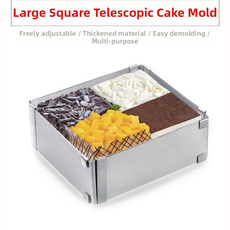 Határokon átnyúló rozsdamentes acél mousse kör sajtos lasagne forma teleszkópos kerek torta kör torta forma sütőeszköz