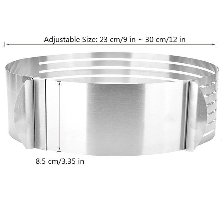 Határokon átnyúló rozsdamentes acél mousse kör sajtos lasagne forma teleszkópos kerek torta kör torta forma sütőeszköz