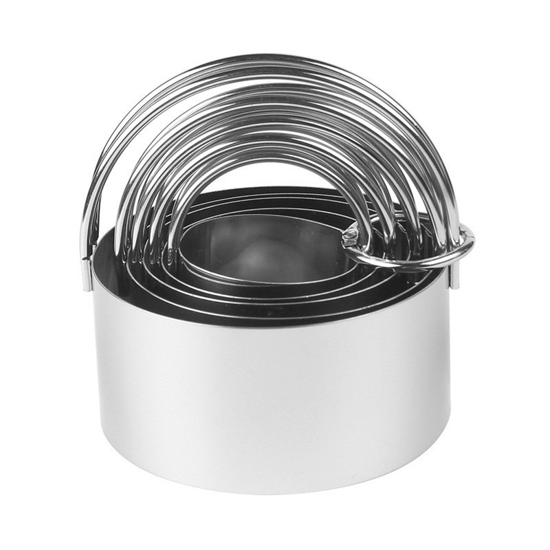 Határokon átnyúló rozsdamentes acél mousse kör sajtos lasagne forma teleszkópos kerek torta kör torta forma sütőeszköz