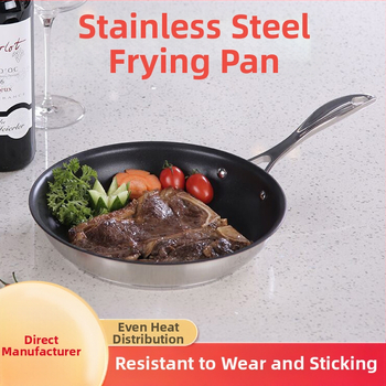 Gamintojo didmeninė prekyba keptuvėmis su nepridegančia danga, buitine keptuve, dovanų indukcine virykle, universalia 304 nerūdijančio plieno didele keptuve