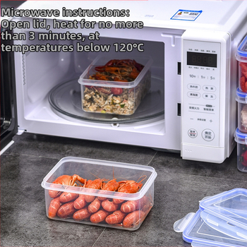 Köögikülmik Ristkülikukujuline säilituskarp Mikrolaineahi Kuumuskindel Plastist Lõunakarp Toidu Lõunakarp Puuviljade hoiustamine Suletud karp