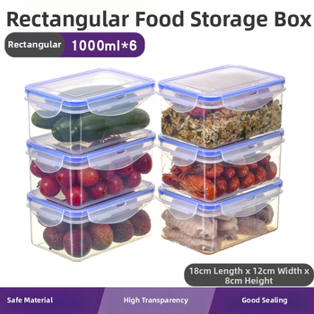 Köögikülmik Ristkülikukujuline säilituskarp Mikrolaineahi Kuumuskindel Plastist Lõunakarp Toidu Lõunakarp Puuviljade hoiustamine Suletud karp