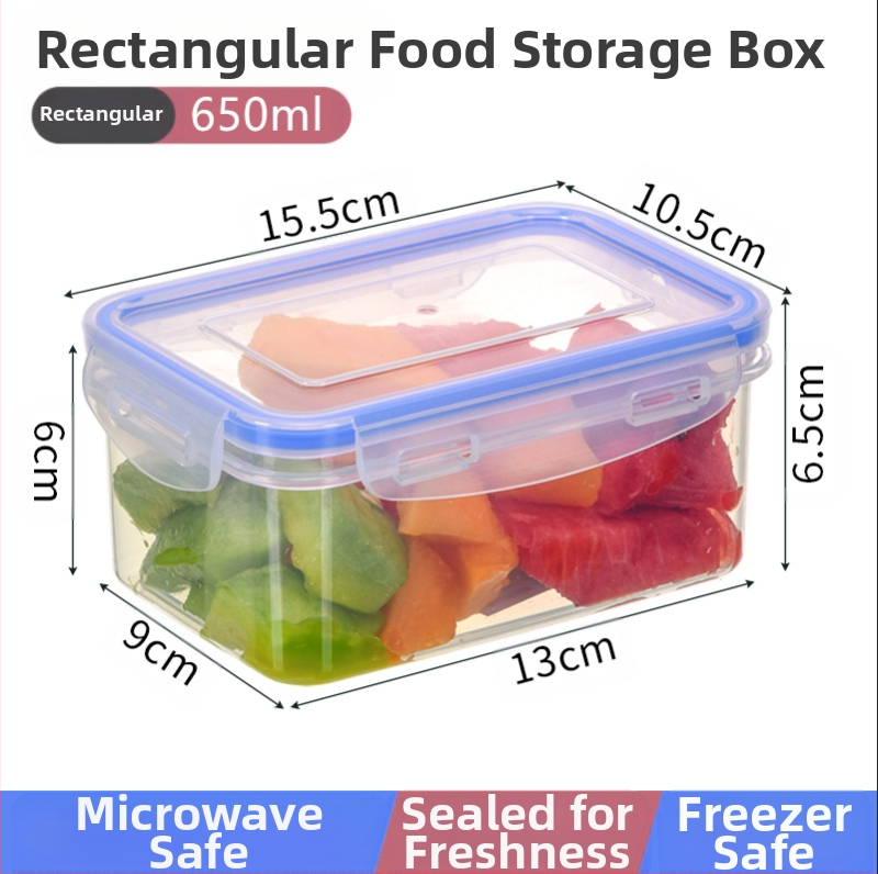 Köögikülmik Ristkülikukujuline säilituskarp Mikrolaineahi Kuumuskindel Plastist Lõunakarp Toidu Lõunakarp Puuviljade hoiustamine Suletud karp